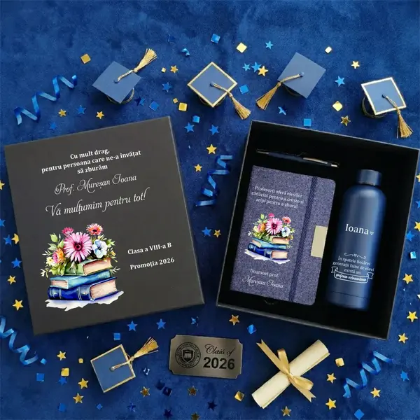 Pachet Cadou Personalizat Profesori GPK42 Bleumarin