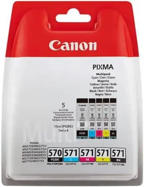 Pachet Canon MultiPack PGI-570MULTI (Cyan+Magenta+Yellow)