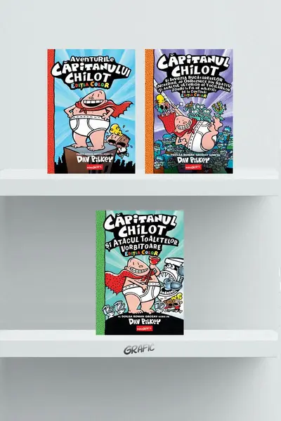 Pachet Căpitanul Chilot ediția color (vol. 1-3) - Dav Pilkey