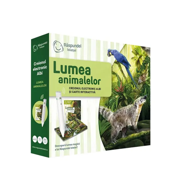 Pachet carte si creion lumea animalelor