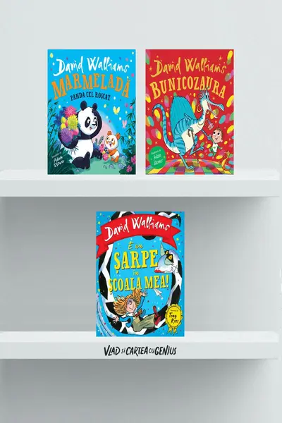 Pachet cărți 3-7 ani (Bunicozaura, Marmeladă. Panda cel Roșcat, E un șarpe) - David Walliams, Adam Stower...