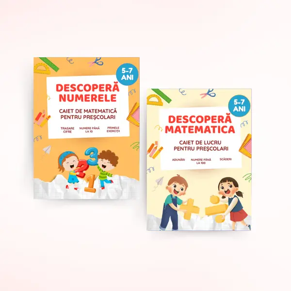 Pachet complet matematică 5–7 ani – Numere + Operații de bază
