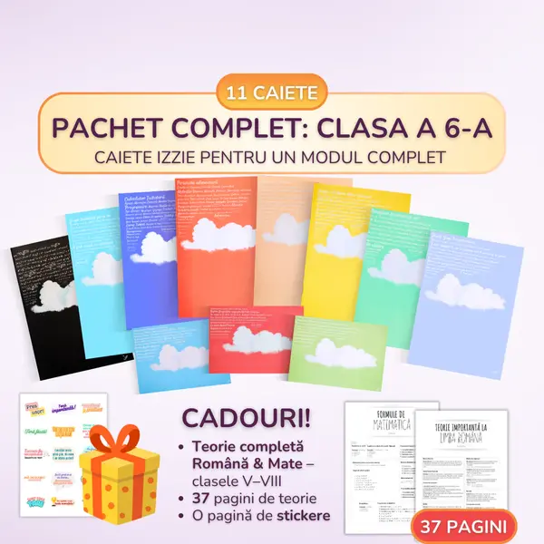 Pachet complet pentru un Modul - 11 Caiete Izzie: Clasa a 6-a, BACK TO SCHOOL 2026