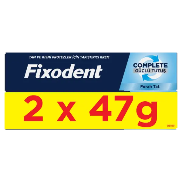 Pachet Crema adeziva pentru proteza dentara Complete, 2x47g, Fixodent