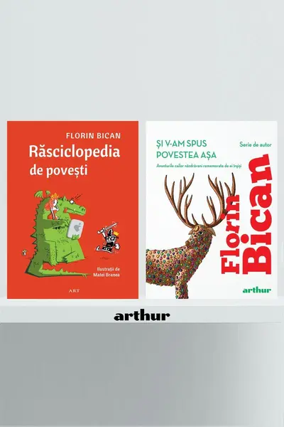 Pachet de autor Florin Bican ( Și v-am spus povestea așa, Răsciclopedia de povești)