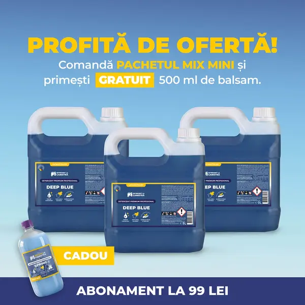 Pachet Detergent MIX Mini - 3x3L + Balsam Cadou, 3x Deep Blue