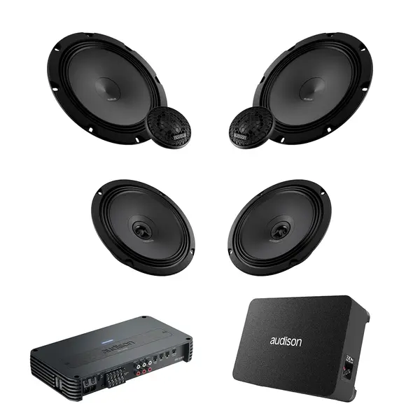 Pachet Difuzoare Auto cu subwoofer Audi A6 C7 2012-2018 Audison Prima 1010 W