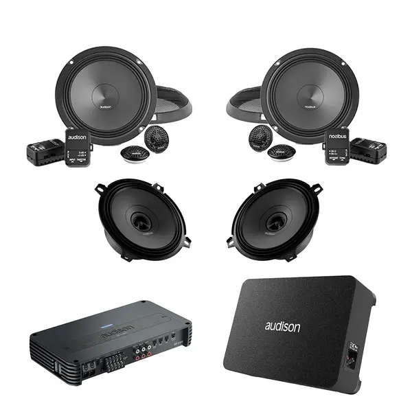 Pachet Difuzoare Auto cu subwoofer Dacia Sandero 2 Stepway 2012-2016 Audison Prima 1010 W