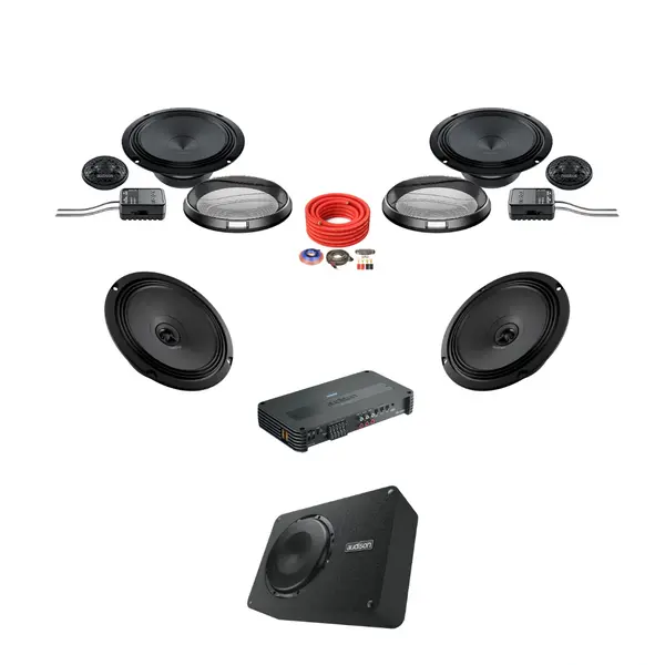 Pachet difuzoare auto cu subwoofer dedicat Fiat 500 312 2007 - 2015 Audison Prima 1000 W