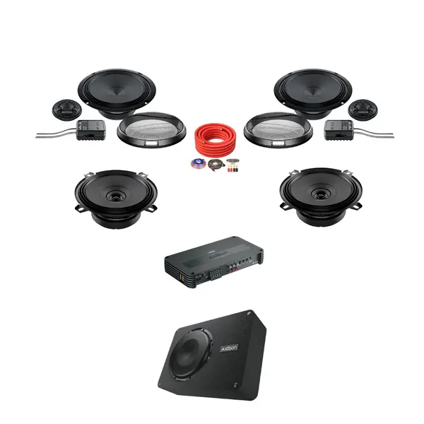 Pachet difuzoare auto cu subwoofer dedicat Fiat Punto II 188 1999 - 2003 Audison Prima 1000 W
