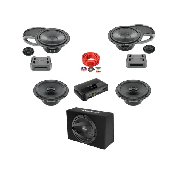 Pachet difuzoare auto cu subwoofer dedicat Toyota Yaris P9 gen.2 facelift 2009 - 2011 Hertz Cento 1030 W