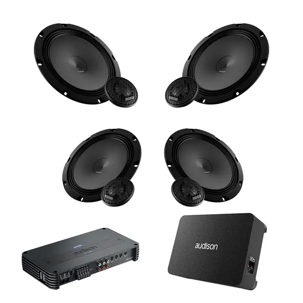 Pachet Difuzoare Auto cu subwoofer Volkswagen Touareg 1 2002-2010 Audison Prima 1010 W