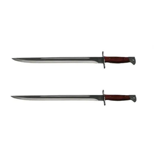 Pachet doua macete vanatoare, model AK, otel inoxidabil, 61 cm, argintiu