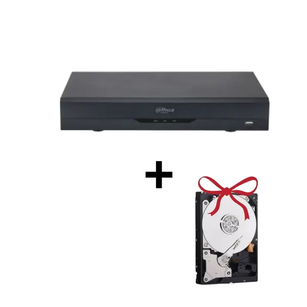 Pachet DVR Dahua WizSense 4K, 16 canale Penta-brid, AcuPick, SMD Plus, audio bidirectional + HDD GRATUIT