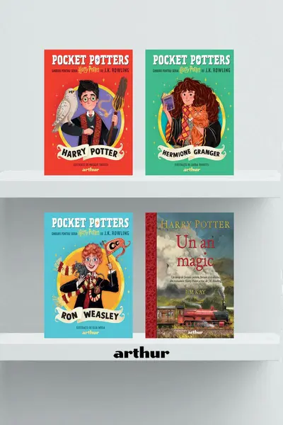Pachet educativ Harry Potter pentru copii 8–14 ani (Un an magic, 3 ghiduri Pocket Potters) - J.K.Rowling