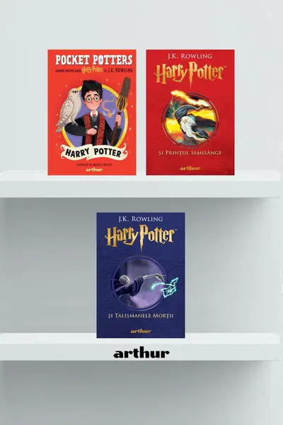 Pachet fan Harry Potter volumele 6-7 și ghidul ( Prințul Semisânge, Talismanele Morții)