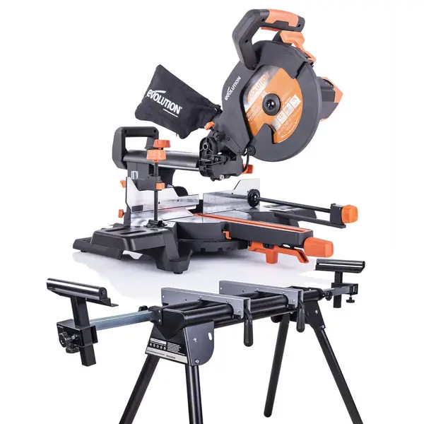 Pachet fierastrau circular stationar multifunctional Evolution R255SMS+ 255mm + stand