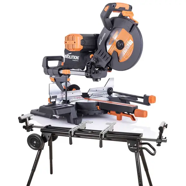 Pachet fierastrau circular stationar multifunctional Evolution R255SMS-DB+ 255 mm + stand XL
