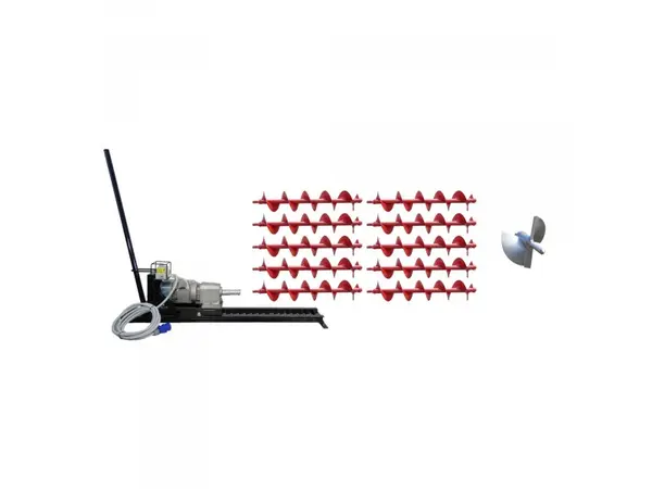 Pachet foreza orizontala Eurokomax motor electric monofazic + 10m Burghiu + Cap