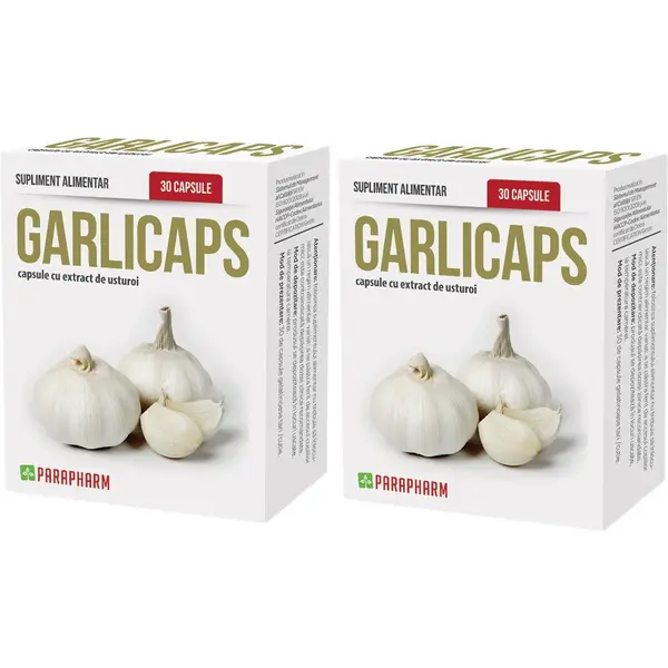 Pachet Garlicaps - Capsule Cu Extract De Usturoi 30cps+30cps