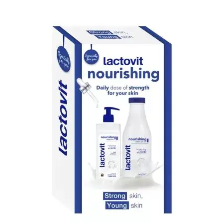 Pachet Gel de dus 600 ml si Lapte de corp 400 ml Original, Lactovit Engros