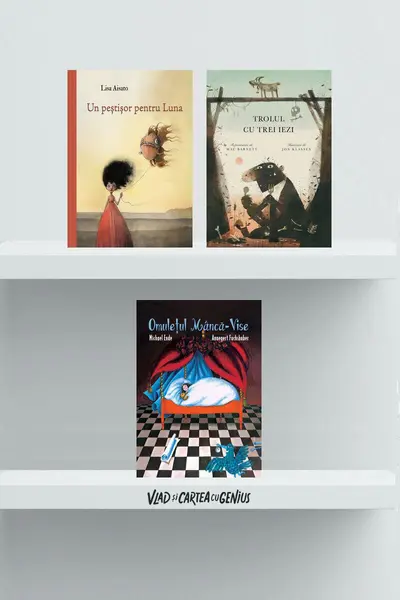 Pachet Genius cartonat (Omulețul Mâncă-Vise, Trolul cu trei iezi, Un peștișor pentru Luna) - Lisa Aisato, Mac Barnett, M...