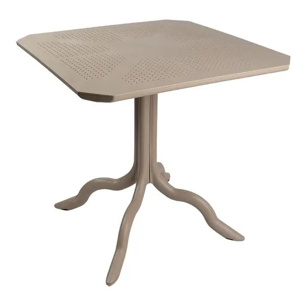 Pachet Icon Pakoworld PP masa in culoarea cappuccino 80x80x74.5cm Pachet masă Icon Pakoworld din polipropilenă în culoarea cappuccino, 80x80x74.5 cm