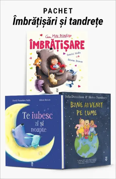 Pachet Îmbrățișări și tandrețe. Cea mai bună îmbrățișare/Te iubesc zi şi noapte/Bine ai venit pe lume - Smriti Halls