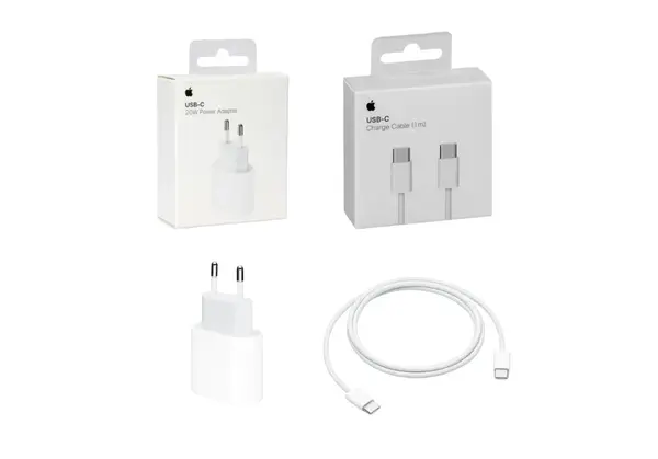 Pachet Incarcator Apple iPhone MHJE3ZM/A si Cablu de date USB-C MW493ZM/A - Default Title