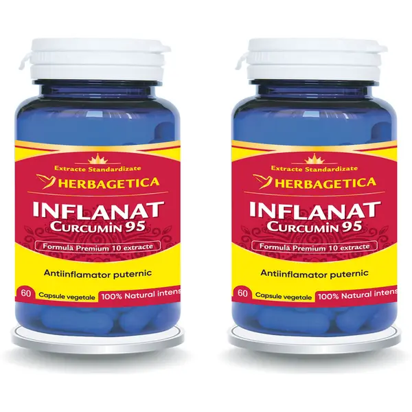 Pachet Inflanat Curcumin 95 60cps+60cps (50% reducere la al doilea produs)