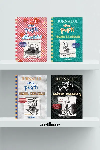 Pachet Jurnalul unui Puști volumele 16-19 (Meciul sezonului, Skütek Megaplyn, Floare la ureche, Haos total)