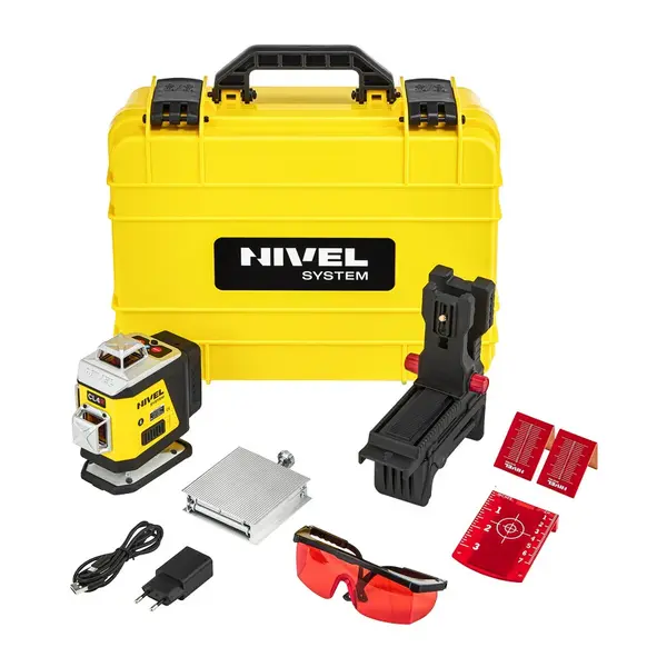 Pachet Laser Rosu în cruce (4 x 360°), Bluetooth cu trepied - Nivel System-CL4R