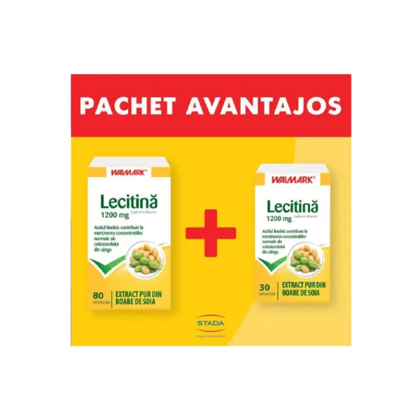 Pachet Lecitina 1200 mg, Walmark | 80 capsule + 30 capsule