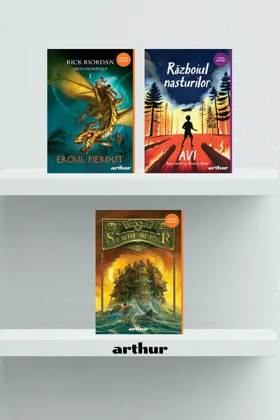 Pachet lecturi pentru 13 ani ( Războiul nasturilor, Casa Secretelor, Eroul pierdut) - Ned Vizzini, Rick Riordan, ...