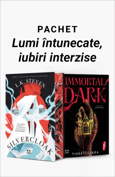 Pachet Lumi întunecate, iubiri interzise. Silvercloak/Immortal Dark - L.K.Steven