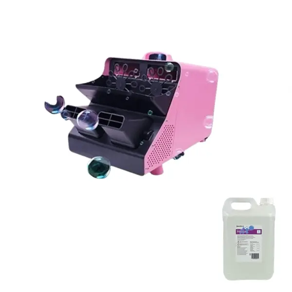 Pachet masina de baloane si lichid 5 l, DEPOX , telecomanda wireless, roz