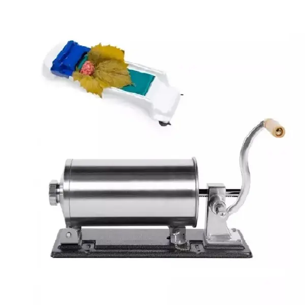 Pachet Masina de Umplut Carnati Inox Orizontala, 5.5 Kg, 5 Palnii + Aparat de Facut Sarmale - Dolmer