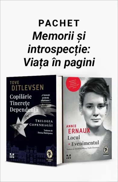 Pachet Memorii și introspecție: Viața în pagini. Copilărie. Tinerețe. Dependență/Locul. Evenimentul - Tove Ditlevsen