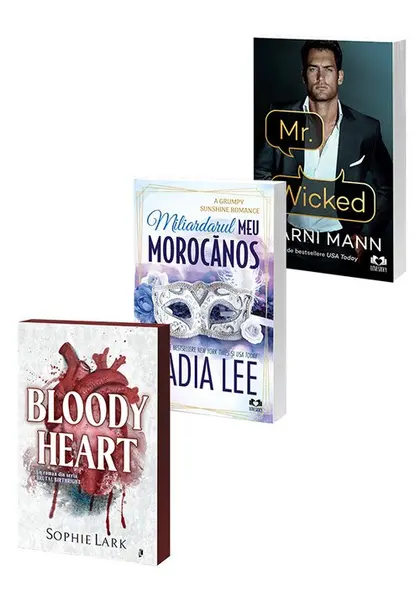 Pachet Miliardarul meu morocanos + Mr. Wicked + Bloody heart. Set 3 carti