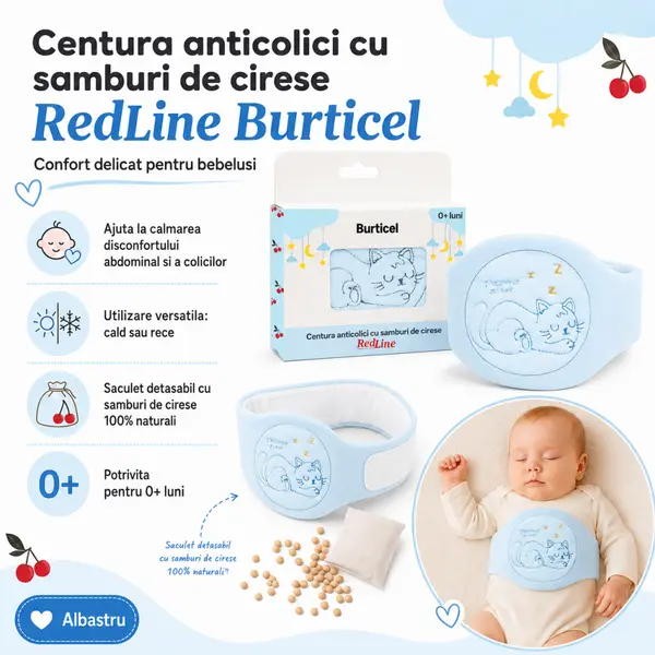 Pachet nou nascuti baietel, centura anticolici, seringi lavaj nazal, camera de inhalare, aparat de aerosoli, aspirator nazal, ser fiziologic izotonic, pompa manuala de san, termometru non-contact