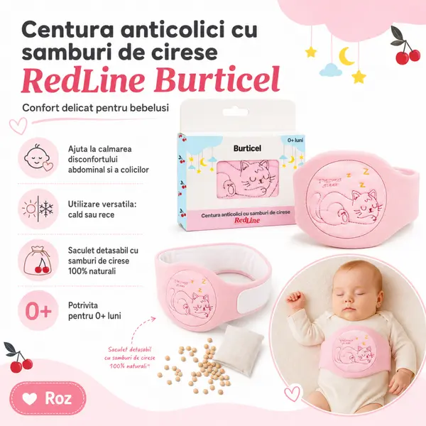 Pachet nou nascuti fetita, centura anticolici, seringi lavaj nazal, camera de inhalare, aparat de aerosoli, aspirator nazal, ser fiziologic izotonic, pompa manuala de san, termometru non-contact