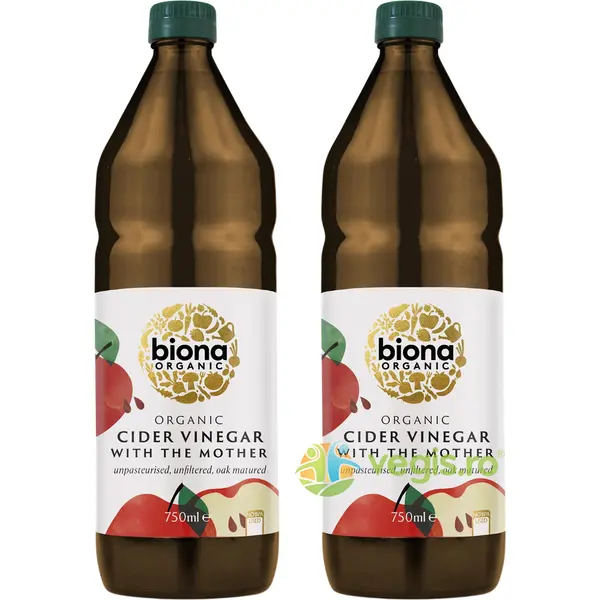 Pachet Otet din Cidru de Mere Nefiltrat Ecologic/Bio 750ml+750ml