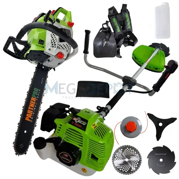 Pachet PartnerPro Motocositoare DX52E New Generation + Motofierastrau PS-52T, totul inclus, motor 2 timpi, benzina