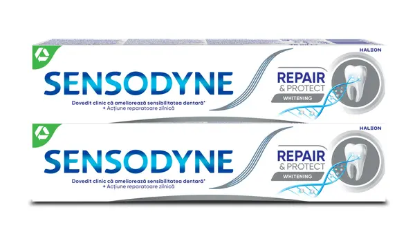 Pachet Pasta de dinti Repair & Protect Whitening, 2 x 75ml, Sensodyne