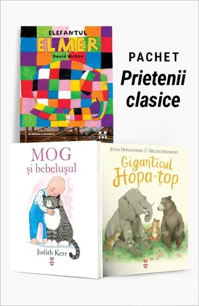 Pachet Prietenii clasice. Elefantul Elmer/MOG și bebelușul/Giganticul Hopa-țop - David McKee