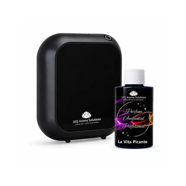 Pachet Promo: 10Q Aroma Eco Plus Negru + Rezerva Parfum Ambiental Profesional 100 g