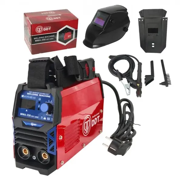 Pachet promo Aparat de sudura DDT PROFESSIONAL DDT-2002 , MMA 350A, afisaj electronic LCD, Invertor, tehnologie inalta + Masca Sudura Automata cu Reglaj si Cristale