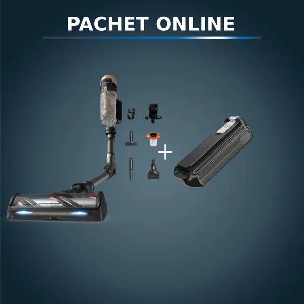 Pachet PROMO Aspirator vertical fara fir X-Force Flex 14.80 Animal RH9B74WO & Baterie Rowenta ZR009709