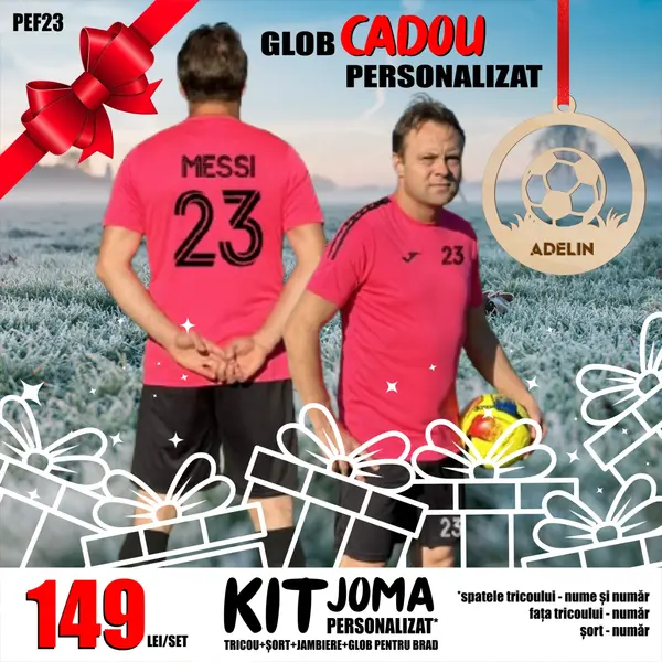 PACHET PROMO Kit echipament fotbal copii si adulti personalizat PEF23PP 6XS