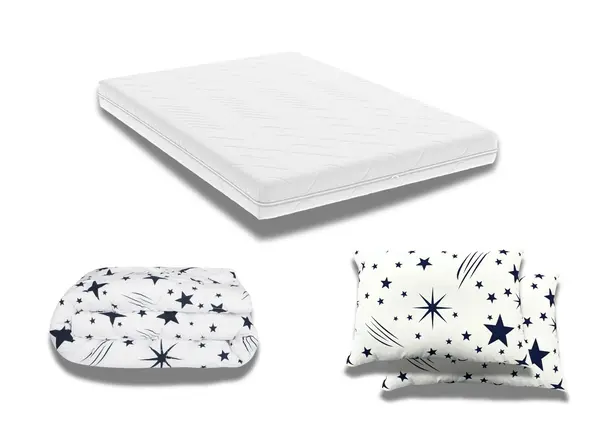 Pachet Promo: Saltea Optimax Ortopedic 180x200x18 + Pilota bumbac Stelute 200x220 + 2 Perne bumbac Stelute 50x70